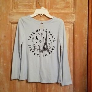 Blue take me to Paris long sleeve